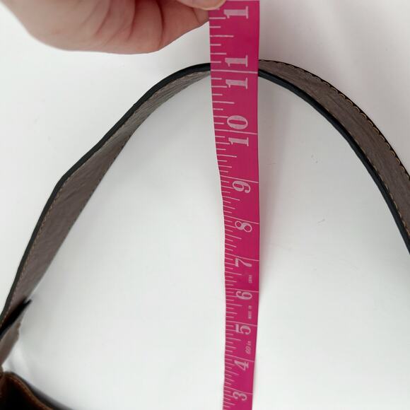 Vintage Y2K Liz & Co Shoulder Bag Vegan Faux Leather Multicolored Striped Brown - Picture 10 of 11